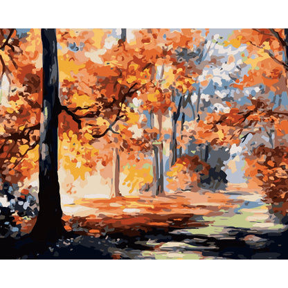 Golden Autumn Woodland - 40x50 cm paint by numbers kit