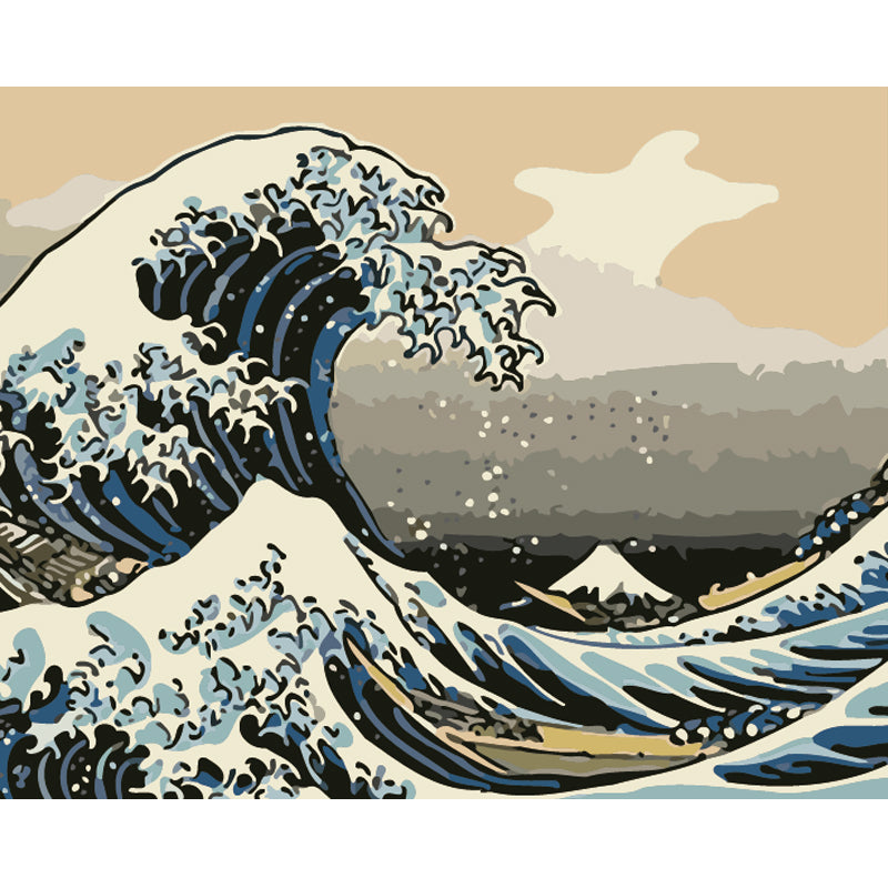 Great Wave and Distant Mountain - 40x50 cm paint by numbers kit