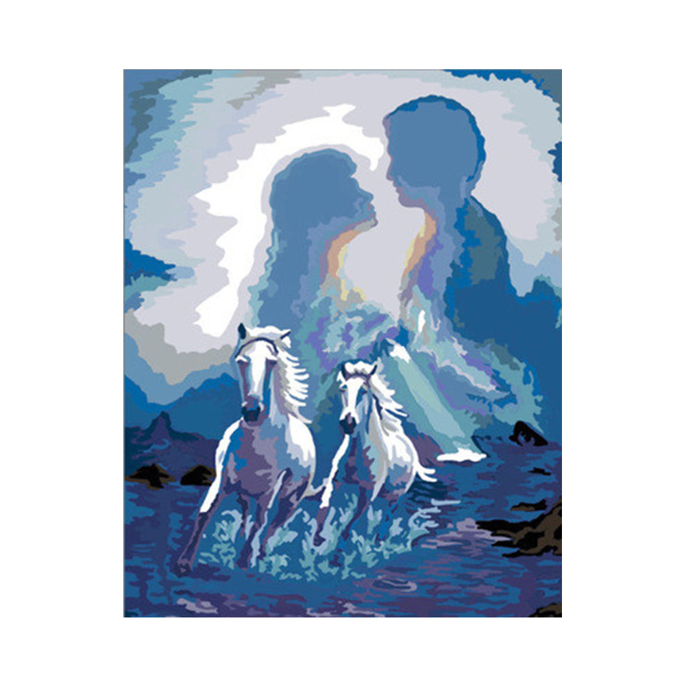 Horses Beneath a Lovers Sky - 40x50 cm paint by numbers kit