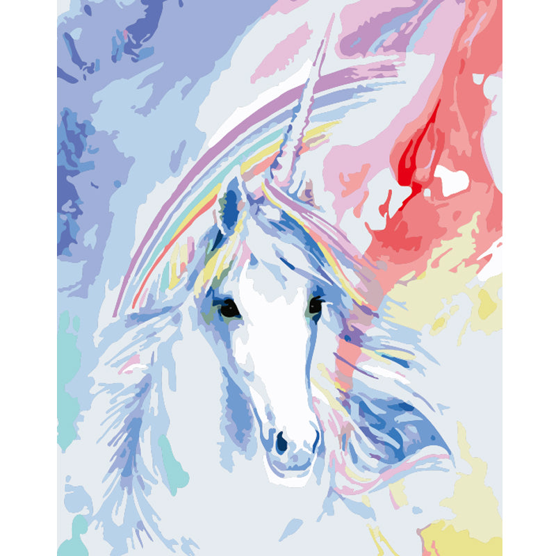 Pastel Rainbow Unicorn - 40x50 cm paint by numbers kit