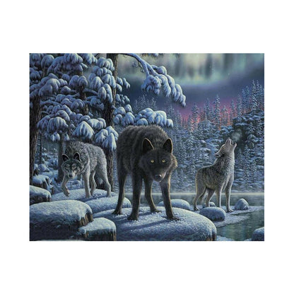 Wolves of the Winter Forest - 40x50 cm paint by numbers kit
