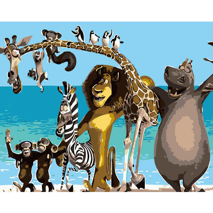 Savanna Friends by the Sea - 40x50 cm paint by numbers kit