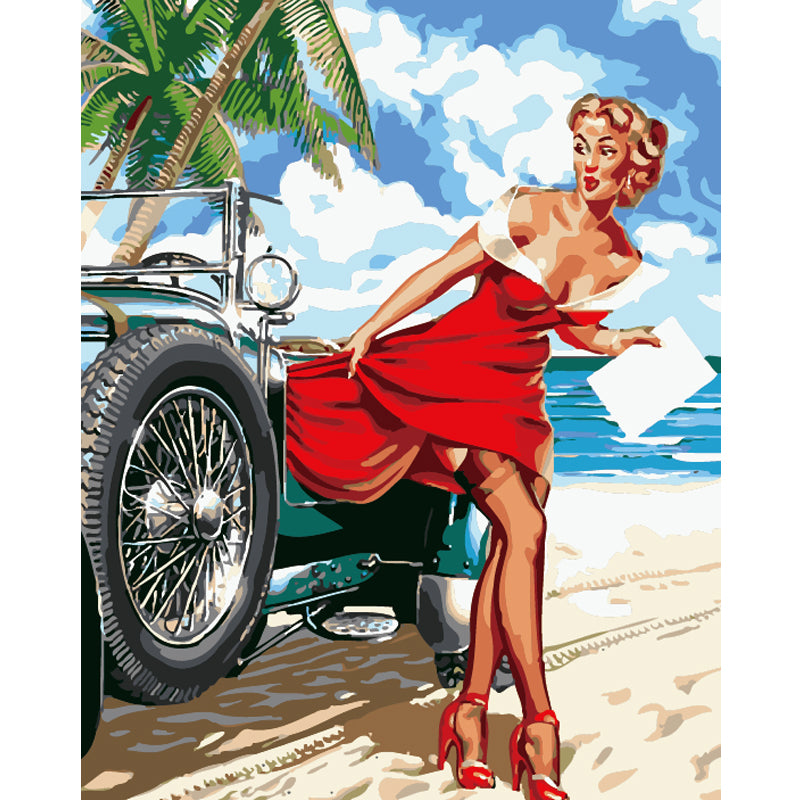 Vintage Seaside Glamour - 40x50 cm paint by numbers kit