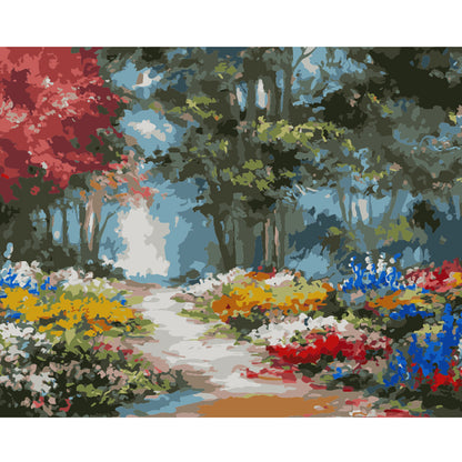 Wildflower Forest Path - 40x50 cm paint by numbers kit