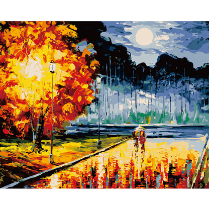 Golden Autumn Walk - 40x50 cm paint by numbers kit