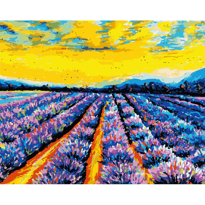Lavender Fields at Sunset - 40x50 cm paint by numbers kit