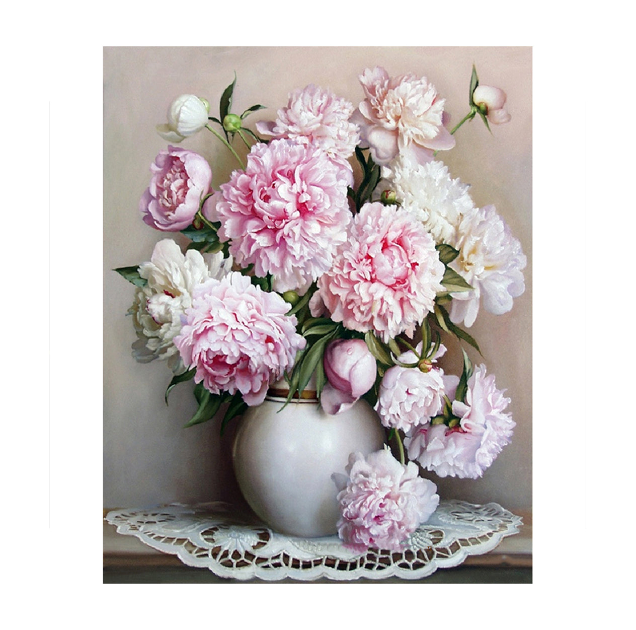 Soft Pink Peony Bouquet - 40x50 cm paint by numbers kit
