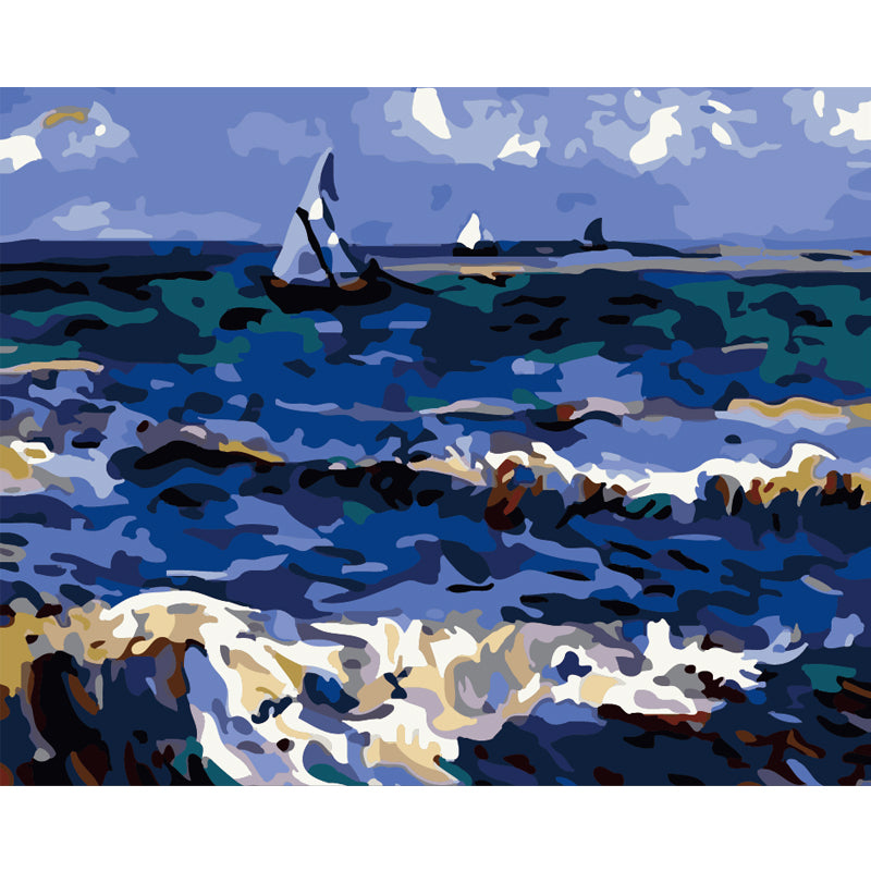 Sailboat Across the Wild Blue - 40x50 cm paint by numbers kit
