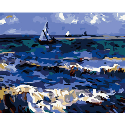 Sailboat Across the Wild Blue - 40x50 cm paint by numbers kit