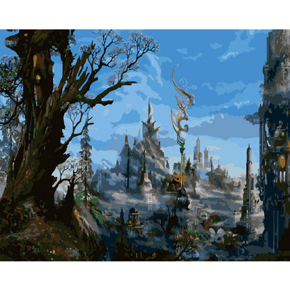 Ancient City of Silver Spires - 40x50 cm paint by numbers kit