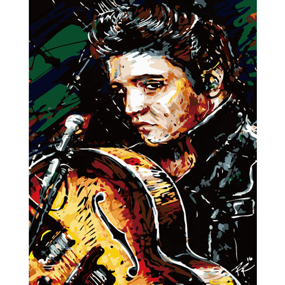 Midnight Rockabilly Guitarist - 40x50 cm paint by numbers kit