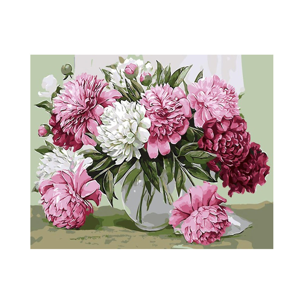 Pink Peony Bouquet - 40x50 cm paint by numbers kit