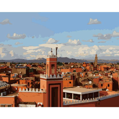 Marrakech Skyline - 40x50 cm paint by numbers kit
