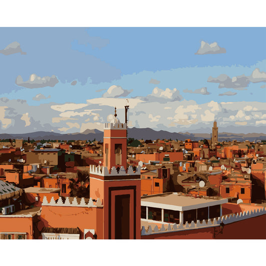 Marrakech Skyline - 40x50 cm paint by numbers kit