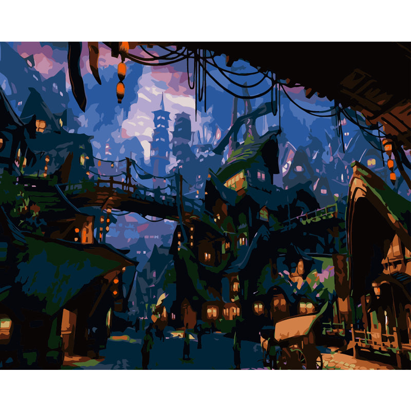 Enchanted Mountain Village - 40x50 cm paint by numbers kit