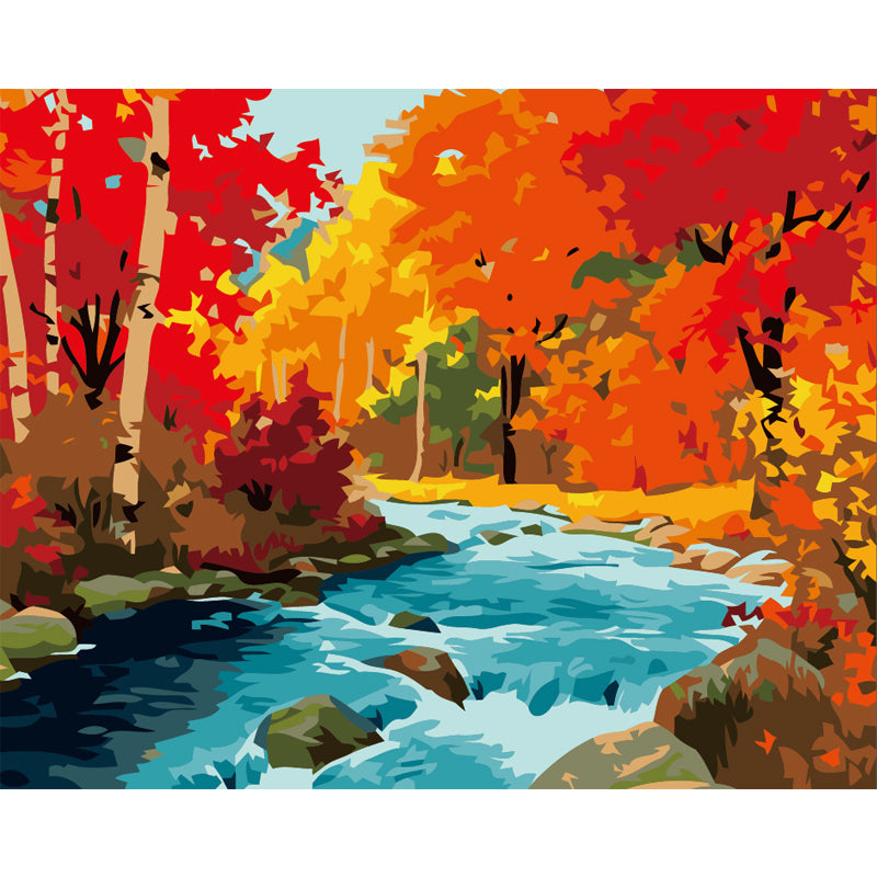 Autumn River Glow - 40x50 cm paint by numbers kit