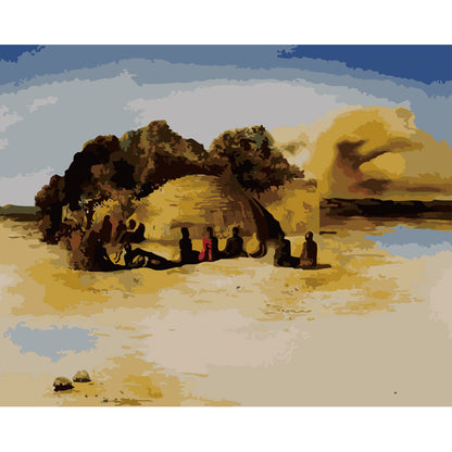 Desert Tree Gathering - 40x50 cm paint by numbers kit