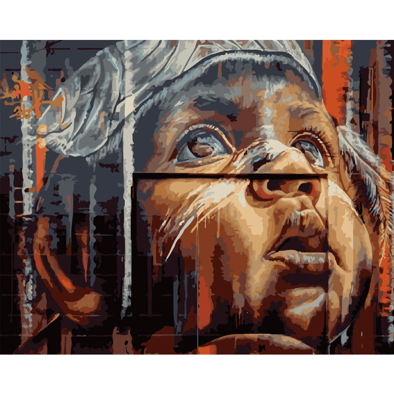 Face Behind the Window - 40x50 cm paint by numbers kit