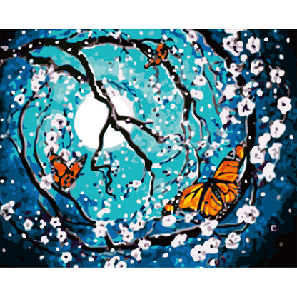 Moonlit Butterflies - 40x50 cm paint by numbers kit