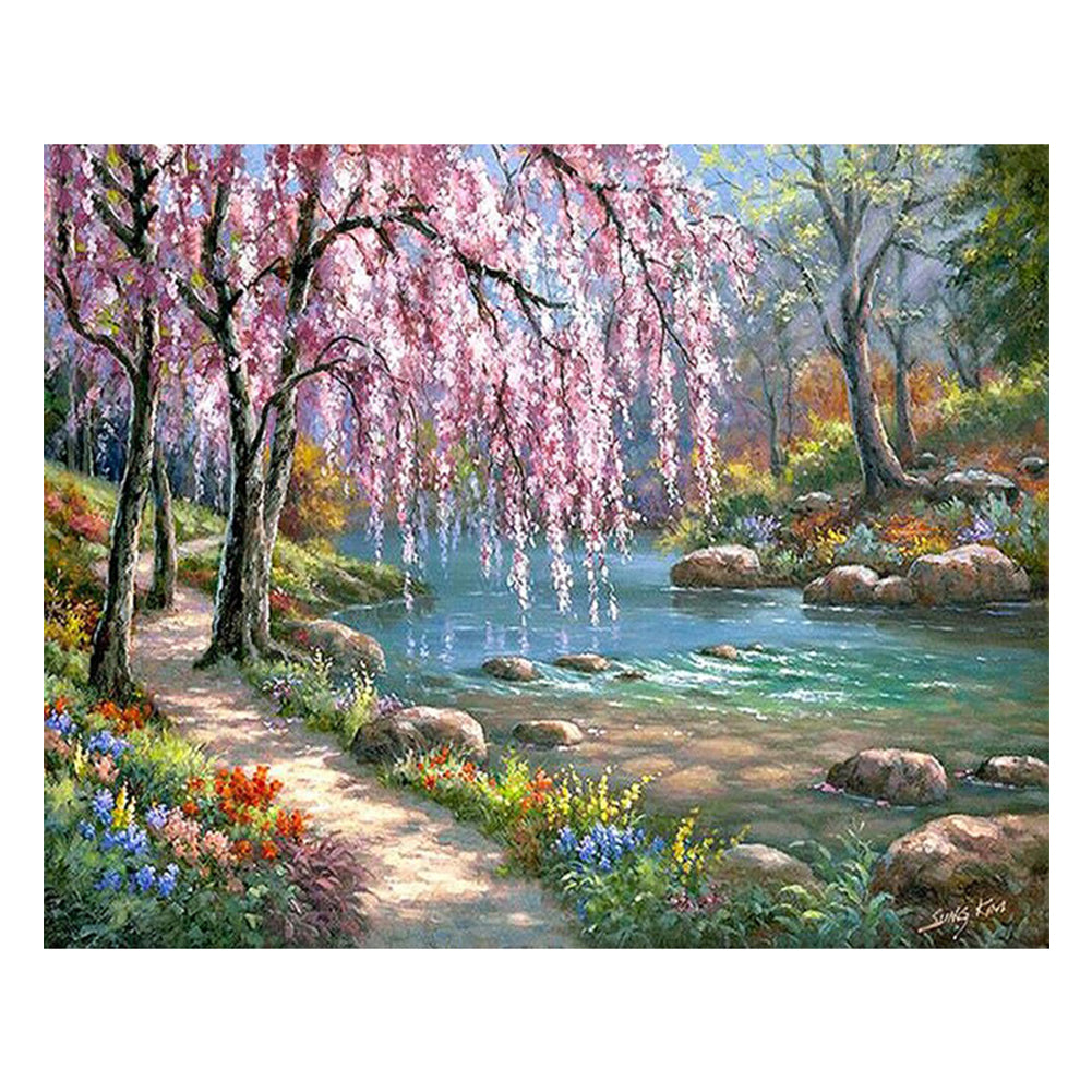 Blossom Creek Path - 40x50 cm paint by numbers kit