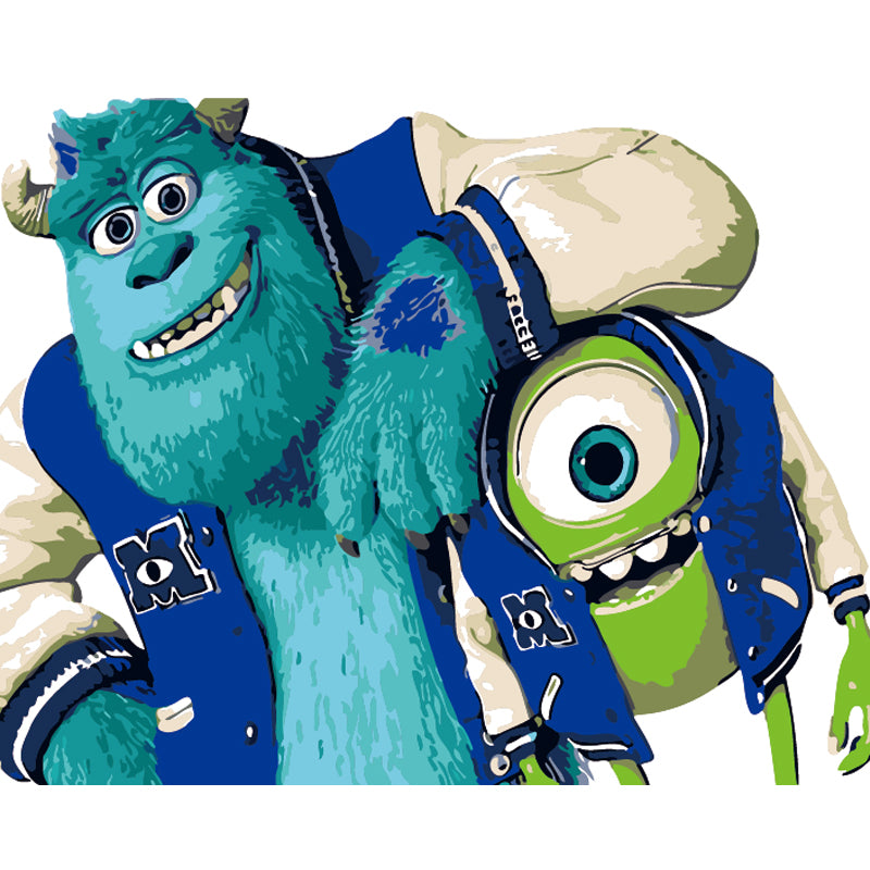 College Monster Friends - 40x50 cm paint by numbers kit