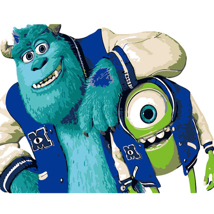 College Monster Friends - 40x50 cm paint by numbers kit