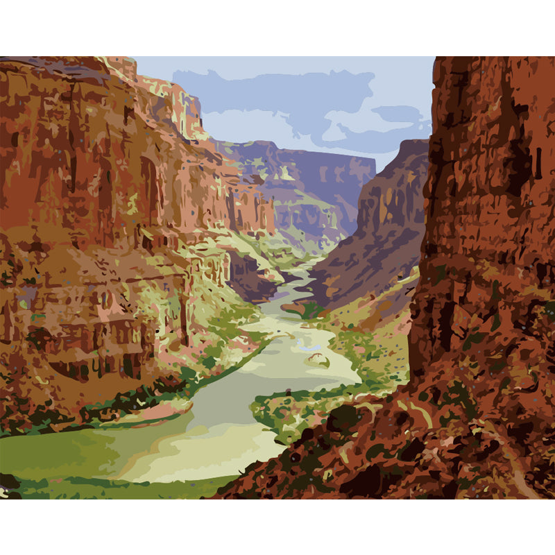 River Through the Grand Canyon - 40x50 cm paint by numbers kit