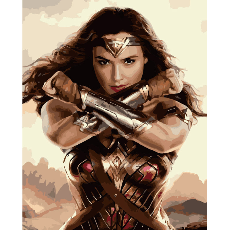 Fearless Warrior With Crossed Bracers - 40x50 cm paint by numbers kit