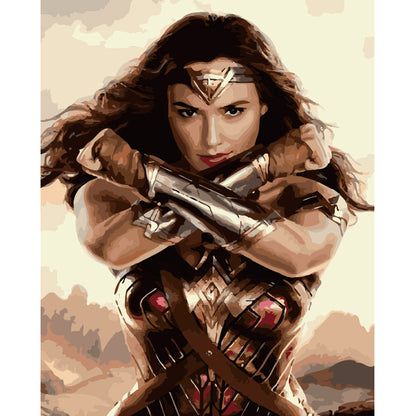 Fearless Warrior With Crossed Bracers - 40x50 cm paint by numbers kit