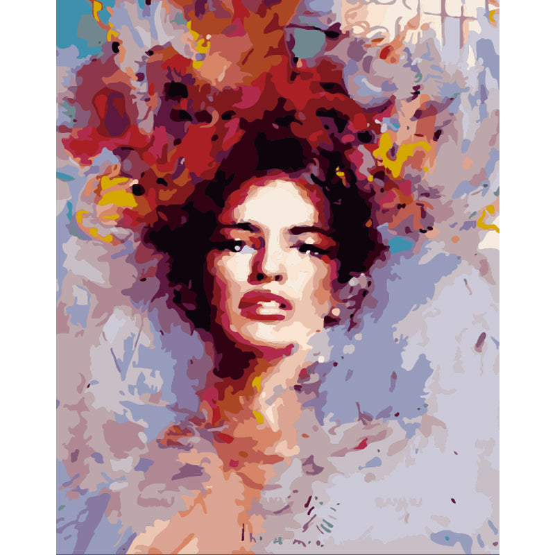 Dreamy Floral Woman Portrait - 40x50 cm paint by numbers kit