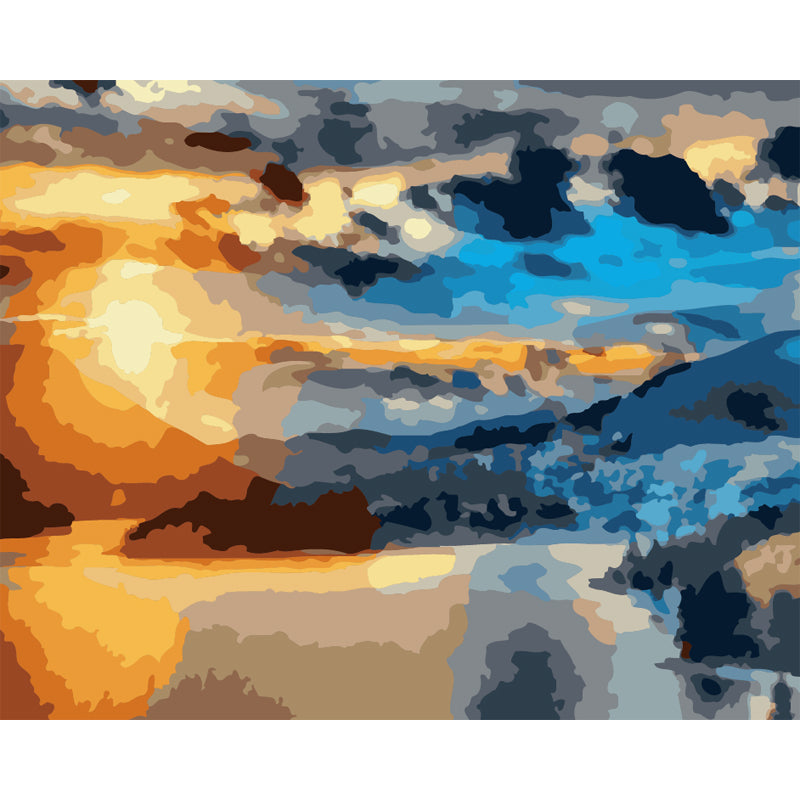 Stormy Golden Horizon - 40x50 cm paint by numbers kit