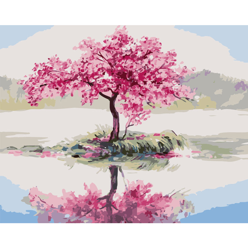 Pink Blossom Island - 40x50 cm paint by numbers kit