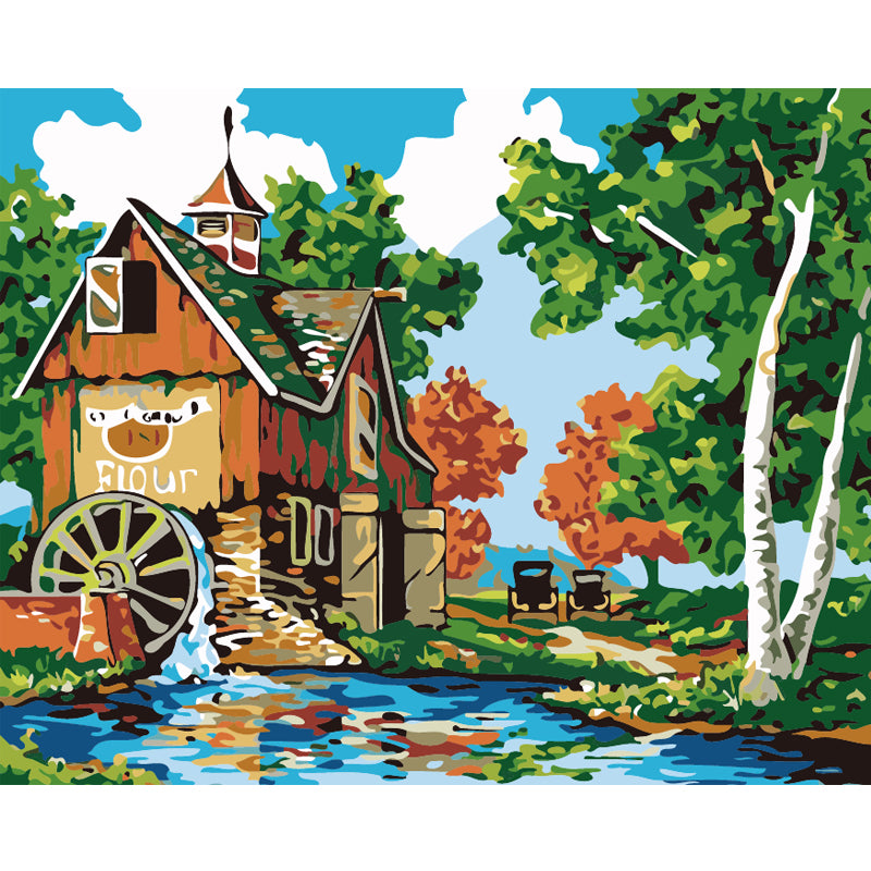 Riverside Flour Mill - 40x50 cm paint by numbers kit