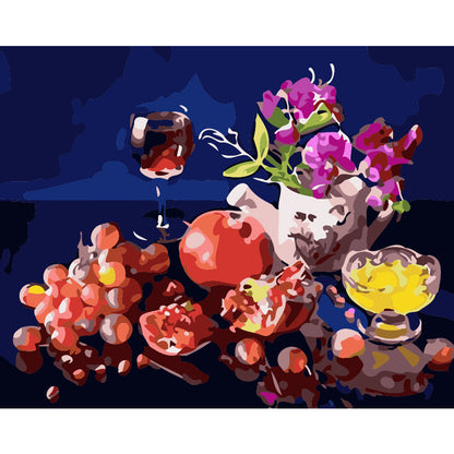 Pomegranate Evening Still Life - 40x50 cm paint by numbers kit