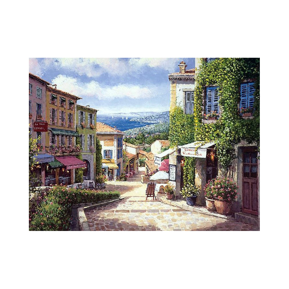 Mediterranean Village Lane - 40x50 cm paint by numbers kit