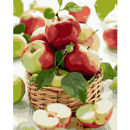Basket of Fresh Apples - 40x50 cm paint by numbers kit