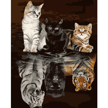 Curious Kittens on a Shelf - 40x50 cm paint by numbers kit