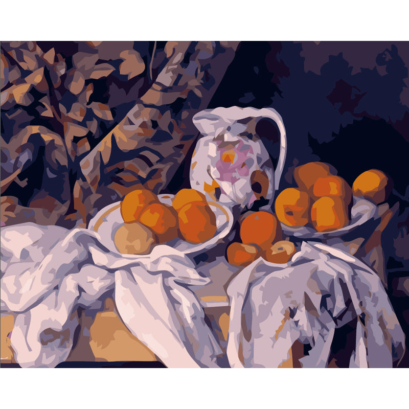 Oranges and Floral Pitcher - 40x50 cm paint by numbers kit