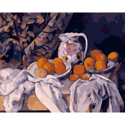 Oranges and Floral Pitcher - 40x50 cm paint by numbers kit
