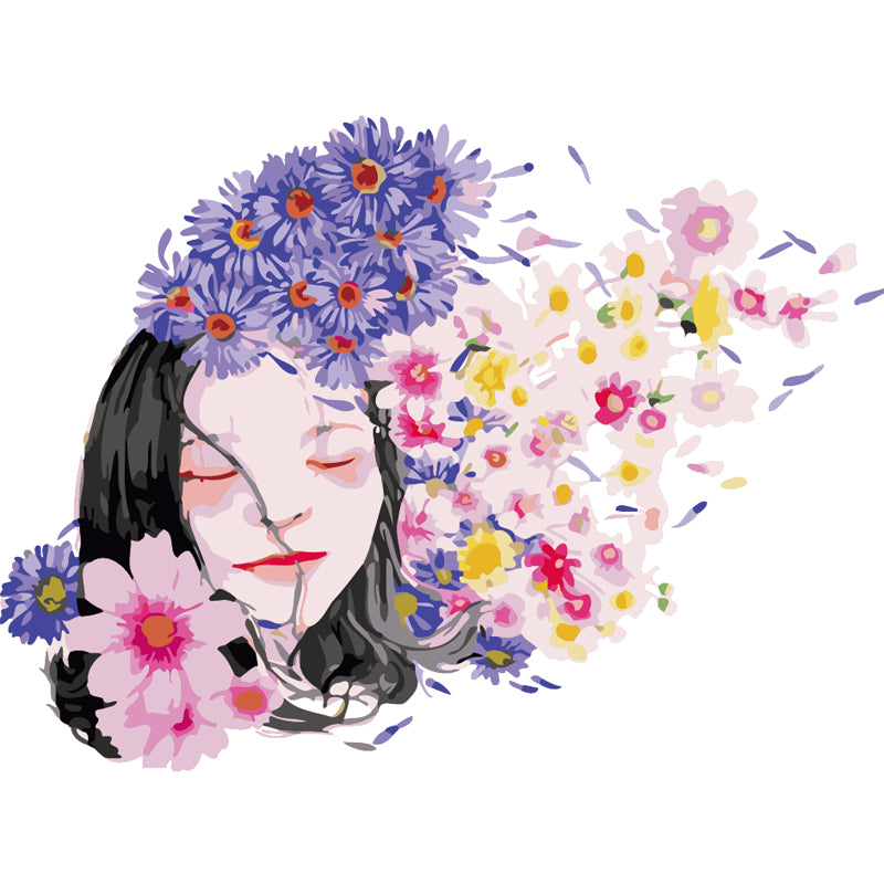 Floral Daydream Portrait - 40x50 cm paint by numbers kit