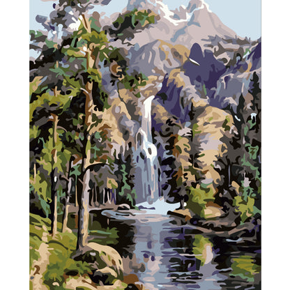 Mountain Waterfall Sanctuary - 40x50 cm paint by numbers kit
