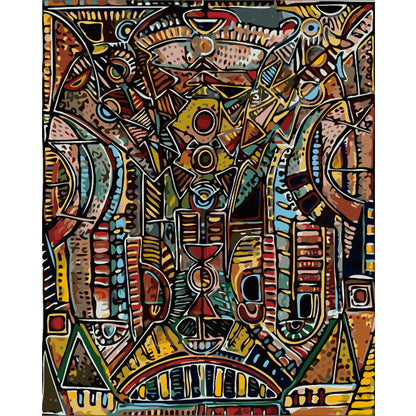 Tribal Mosaic City - 40x50 cm paint by numbers kit