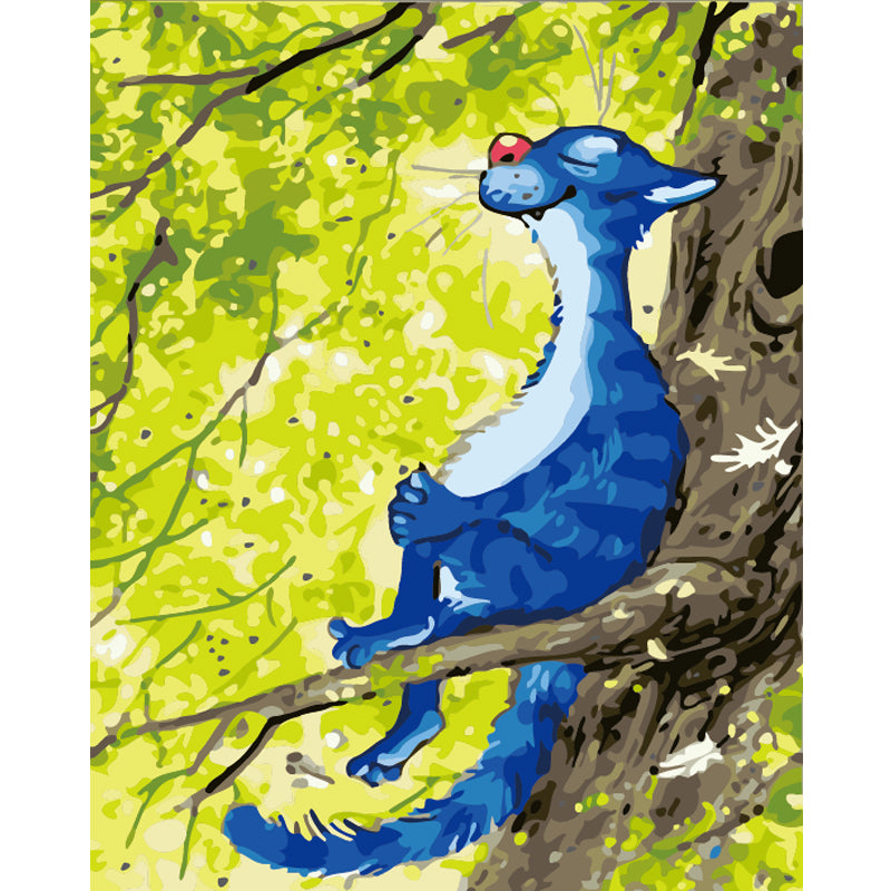 Blue Forest Creature - 40x50 cm paint by numbers kit