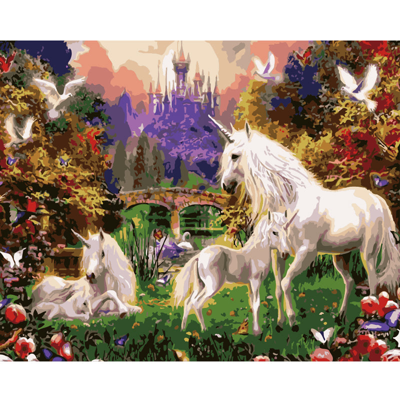 Unicorn Meadow Kingdom - 40x50 cm paint by numbers kit
