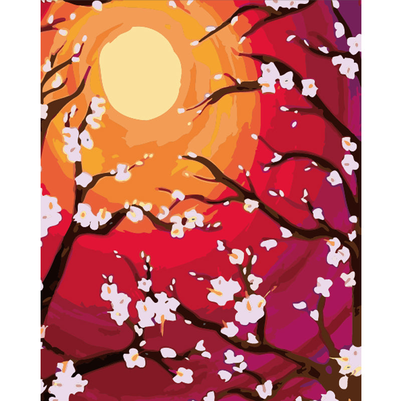 Cherry Blossoms Around the Sun - 40x50 cm paint by numbers kit