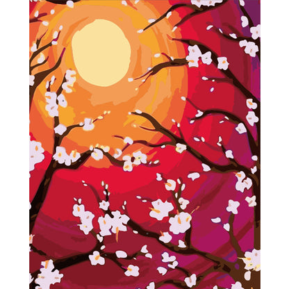 Cherry Blossoms Around the Sun - 40x50 cm paint by numbers kit