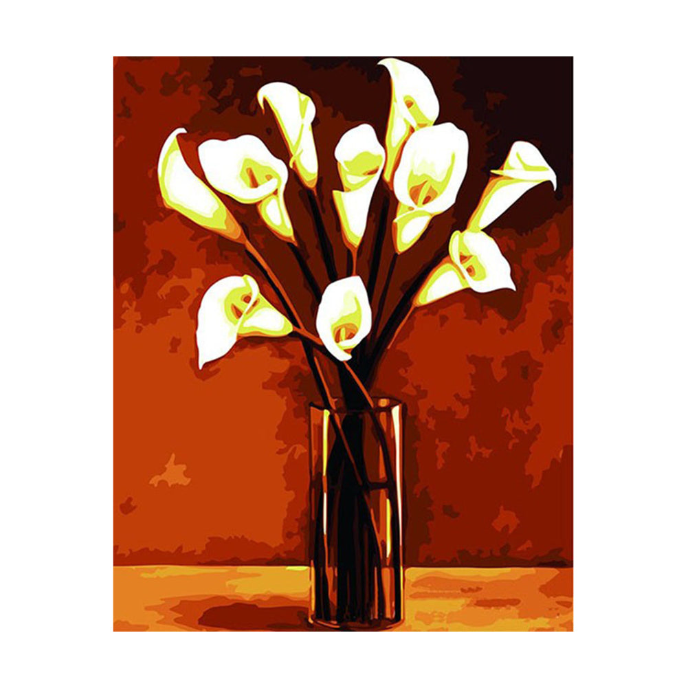 White Calla Lily Bouquet - 40x50 cm paint by numbers kit