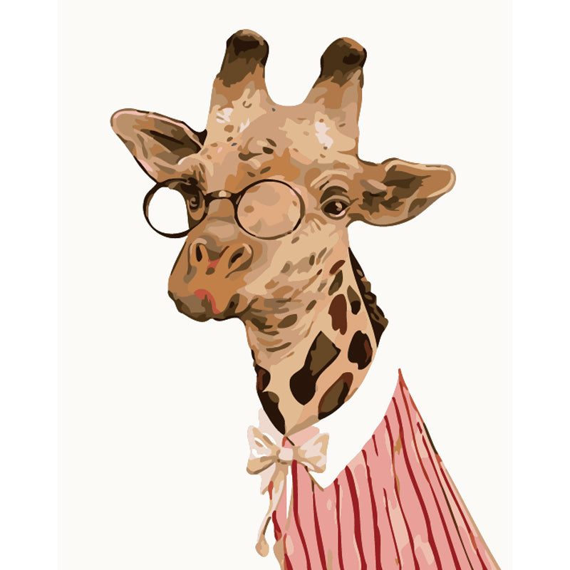 Gentleman Giraffe Portrait - 40x50 cm paint by numbers kit