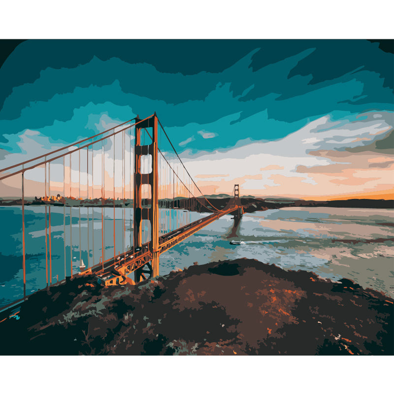 Golden Gate at Twilight - 40x50 cm paint by numbers kit