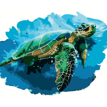 Sea Turtle in Turquoise Water - 40x50 cm paint by numbers kit